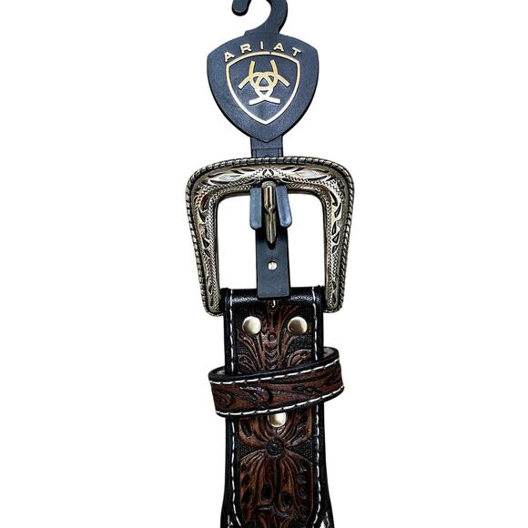 Ariat Leather Belt Southwestern Beaded Size 32 (NWT) - Picture 4 of 9